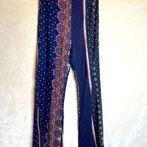 Wide leg tribal pants